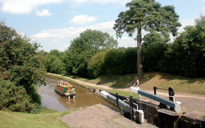 Audlem Locks, where there are a total of 15 locks