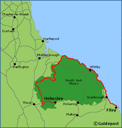 Map of the Cleveland Way National Trail