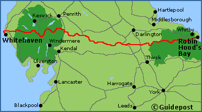 Map of the Coast to Coast Long Distance Path