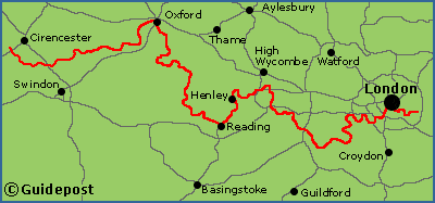 Map of the Thames National Trail long distance path