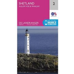 OS Landranger Map 2, Shetland – Sullom Voe and Whalsay