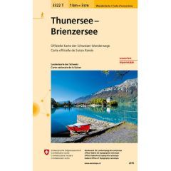 Thunersee - Brienzersee Walking Map 3322T