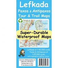 Lefkada, Paxos and Antipaxos Tour and Trail Super-Durable Map