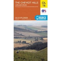 OS Explorer Map OL16 - The Cheviot Hills, Jedburgh and Wooler