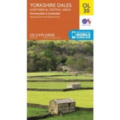 OS Explorer Map OL30 - Yorkshire Dales - Northern and Central areas
