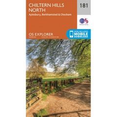 OS Explorer Map 181 - Chiltern Hills North and Aylesbury