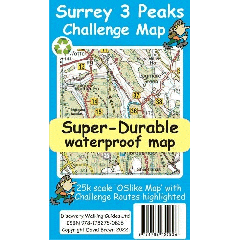Surrey 3 Peaks Challenge Map and Guide 